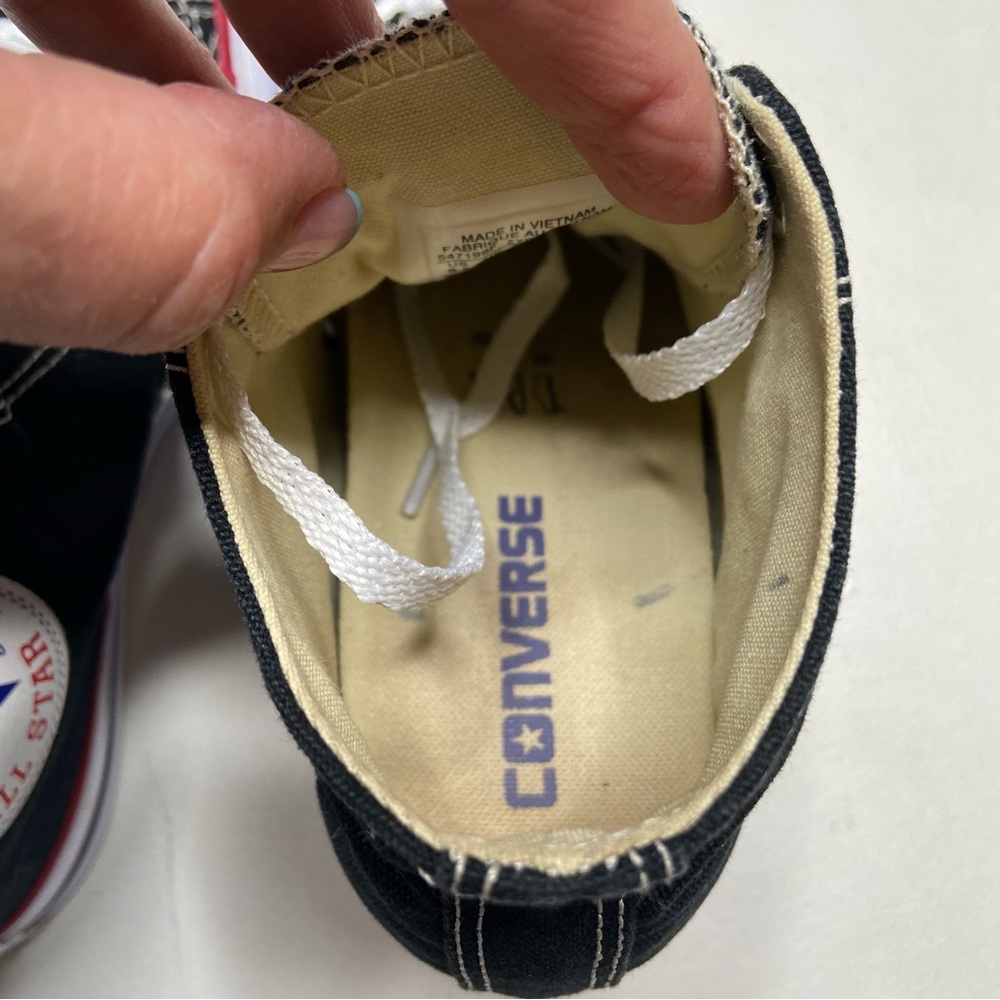 2016 Converse Chuck Taylor All Star Black Hidden Wedge Mid Top Sneaker - Picture 10 of 13